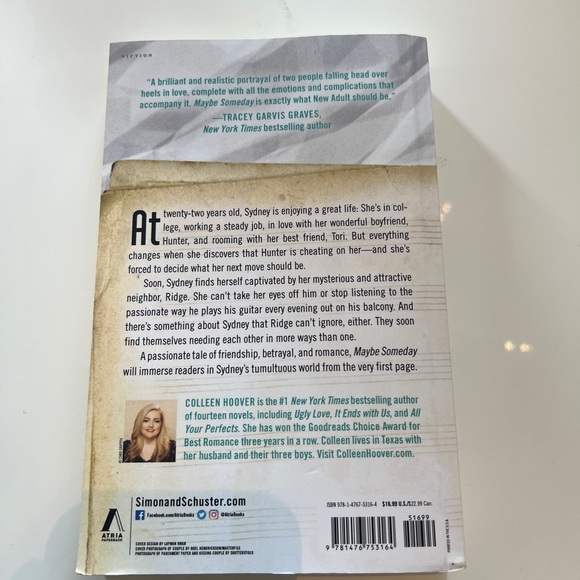 Maybe Someday Book by Colleen Hoover - Picture 2 of 3
